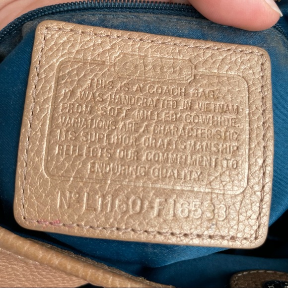 Coach Penelope Crossbody Bag Pewter Pebble Leather F16533 - Picture 14 of 14